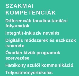 készségeket a óvodapedagógus